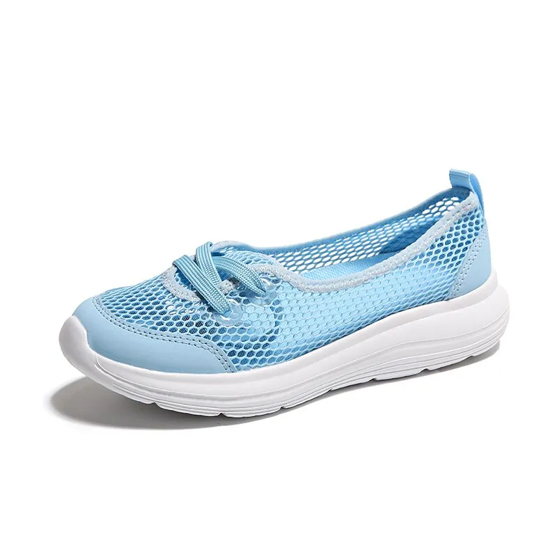 2023 Summer Womens Shoes Light Breathable Casual Outdoor Walking Shoes Slip On Loafer Flats Shoes Plus Size 43 Zapatillas Hombre