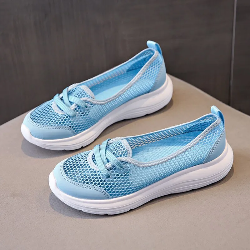 2023 Summer Womens Shoes Light Breathable Casual Outdoor Walking Shoes Slip On Loafer Flats Shoes Plus Size 43 Zapatillas Hombre