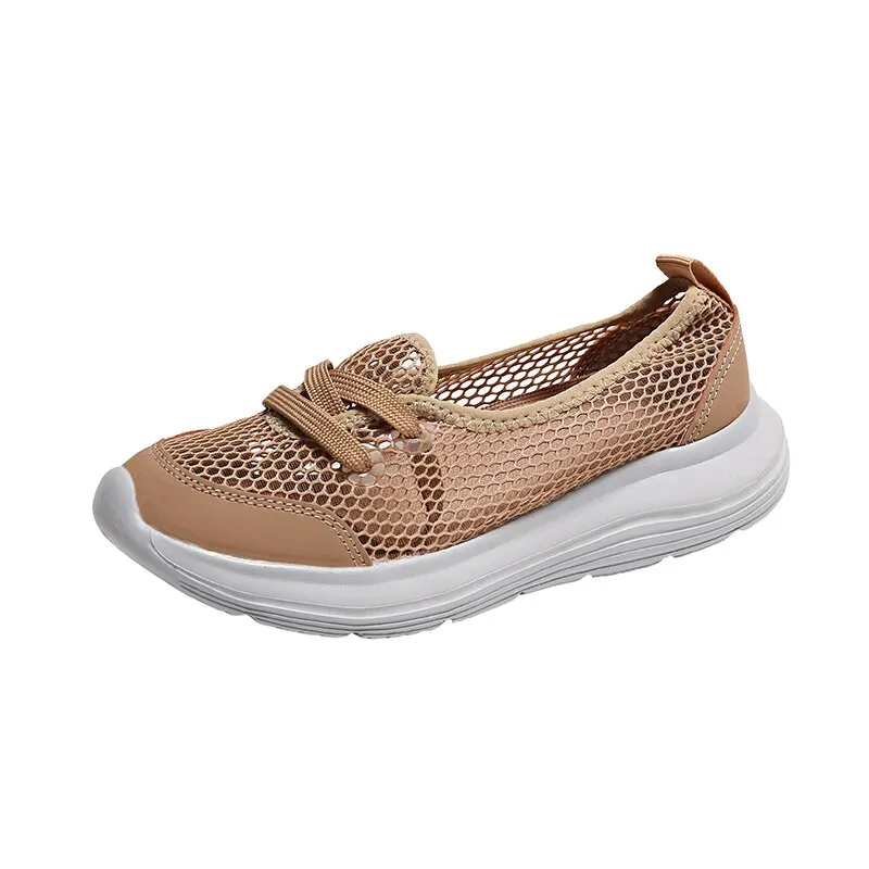 2023 Summer Womens Shoes Light Breathable Casual Outdoor Walking Shoes Slip On Loafer Flats Shoes Plus Size 43 Zapatillas Hombre