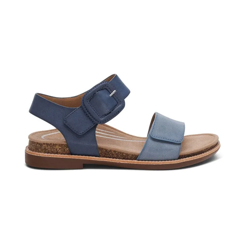 Aetrex Women's Claire Sandals- Navy