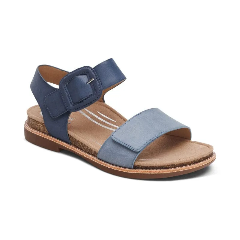 Aetrex Women's Claire Sandals- Navy