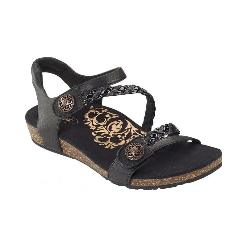 Aetrex Women's Jillian Sandals- Black