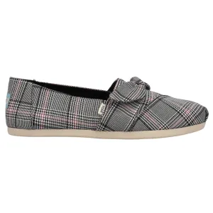 Alpargata Bow Plaid Tie Slip On Flats