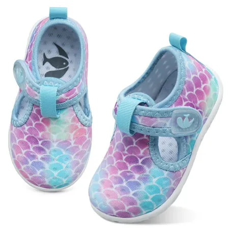 Barerun Baby Boys Girls Water Sport Shoes Barefoot Kids Aqua Socks Quick-Dry Beach Swim Pool Shoes Mermaid Scale InfantMermaid Scale,