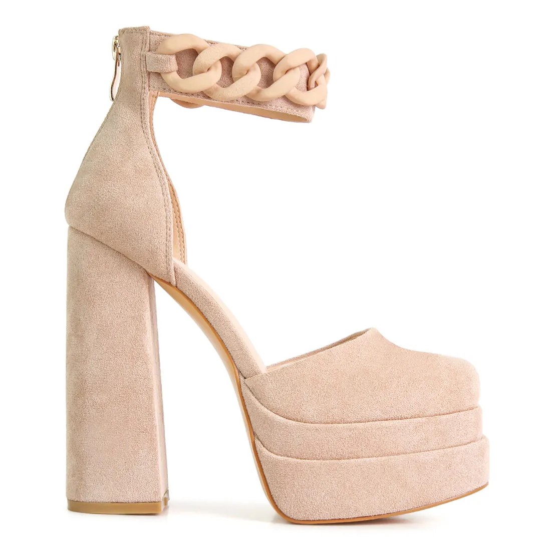 Beige Showstoppe High Heeled Sandals