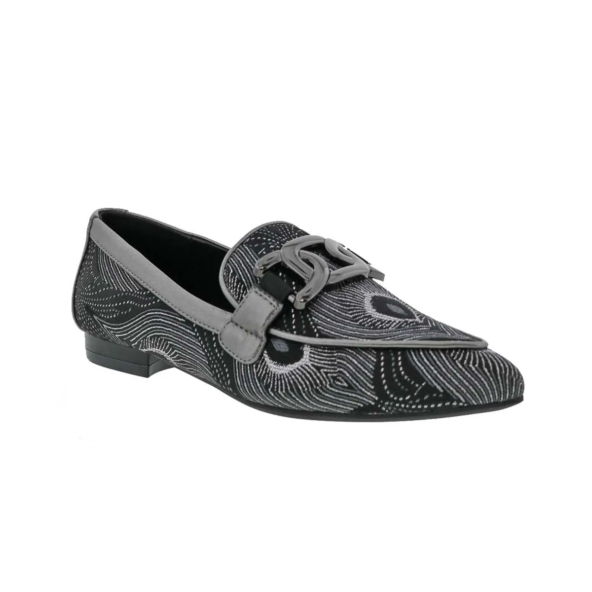 Bellini Felix Women Flats Slip-on Shoes In Black Silver Combo