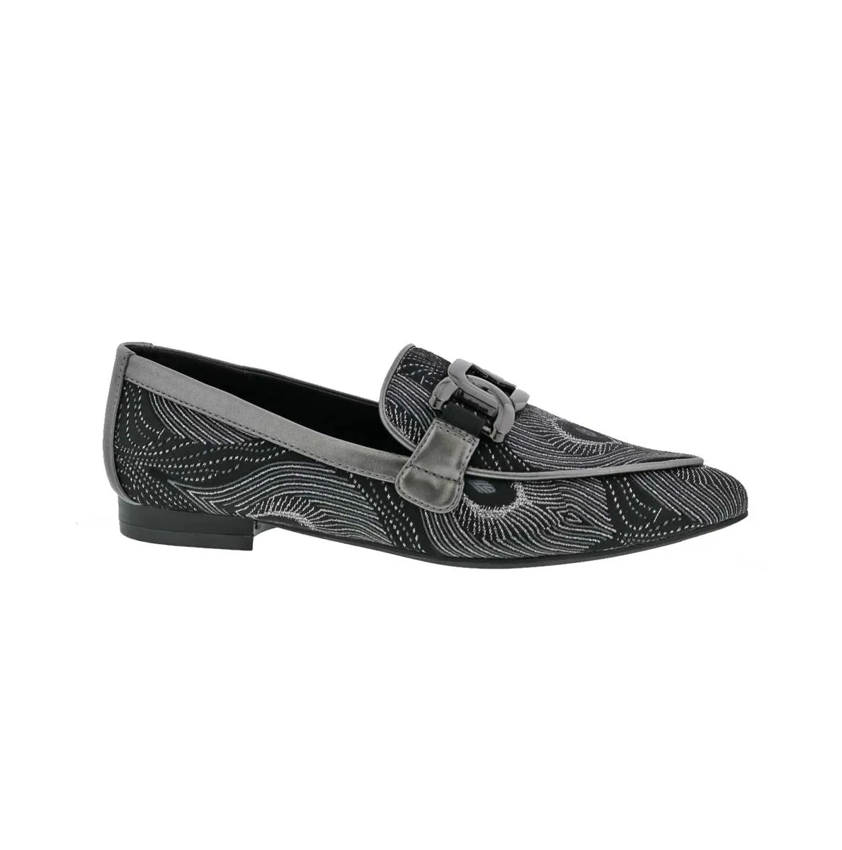 Bellini Felix Women Flats Slip-on Shoes In Black Silver Combo