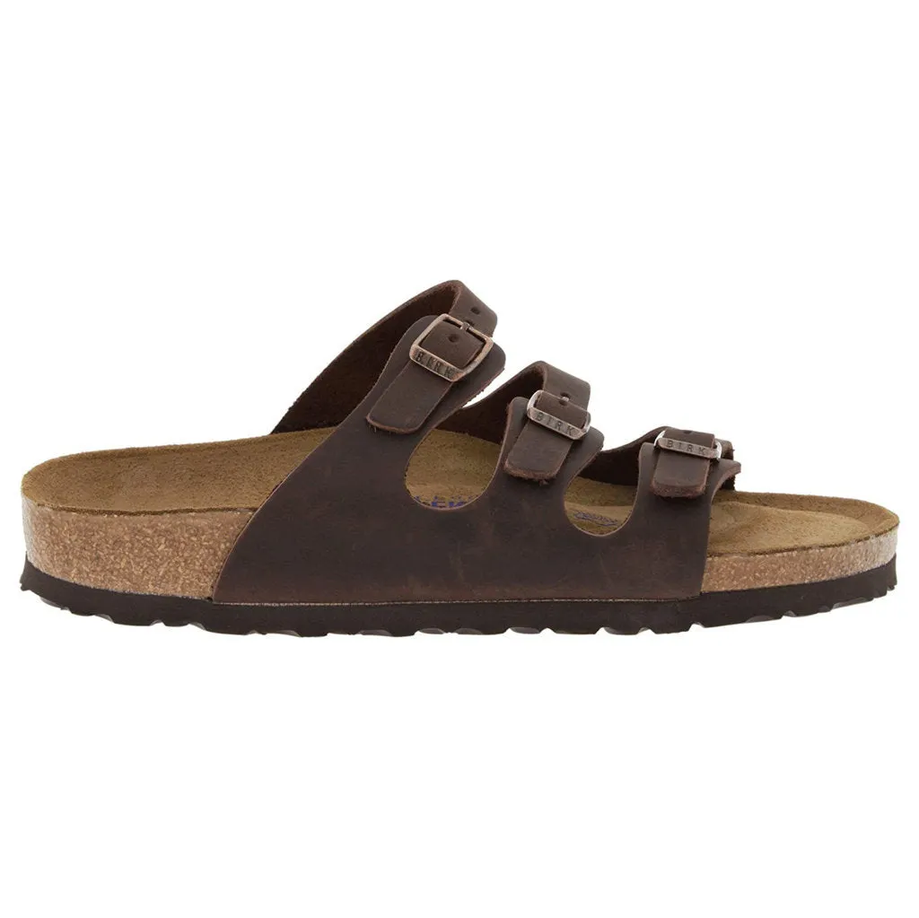 Birkenstock Florida Soft Footbed Oiled Leather Unisex Slide Sandals