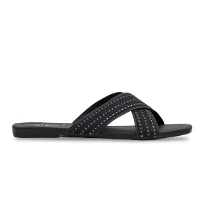 Black Casual Chappal CL1559