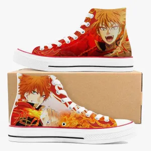 Black Clover Leopold Vermillion A-Star High White Anime Shoes