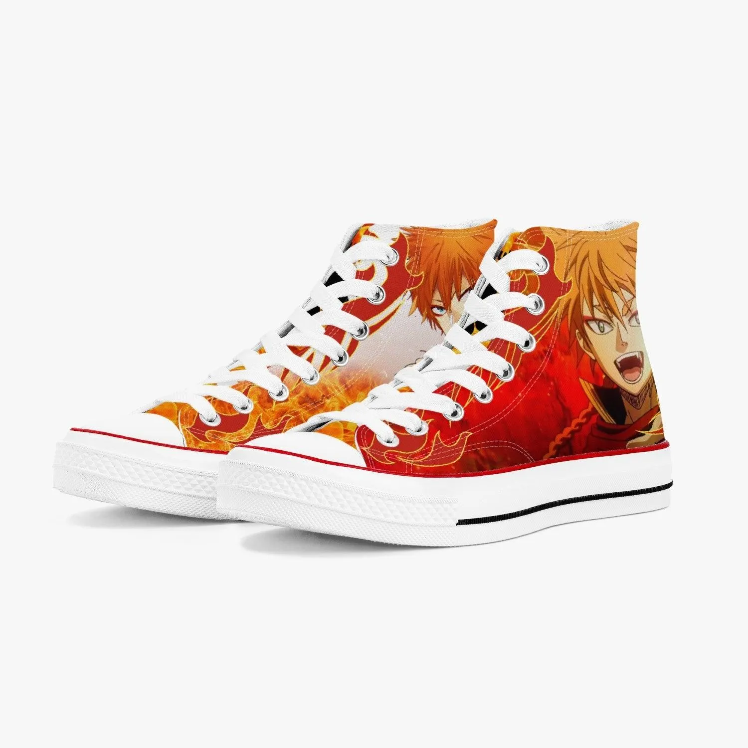 Black Clover Leopold Vermillion A-Star High White Anime Shoes