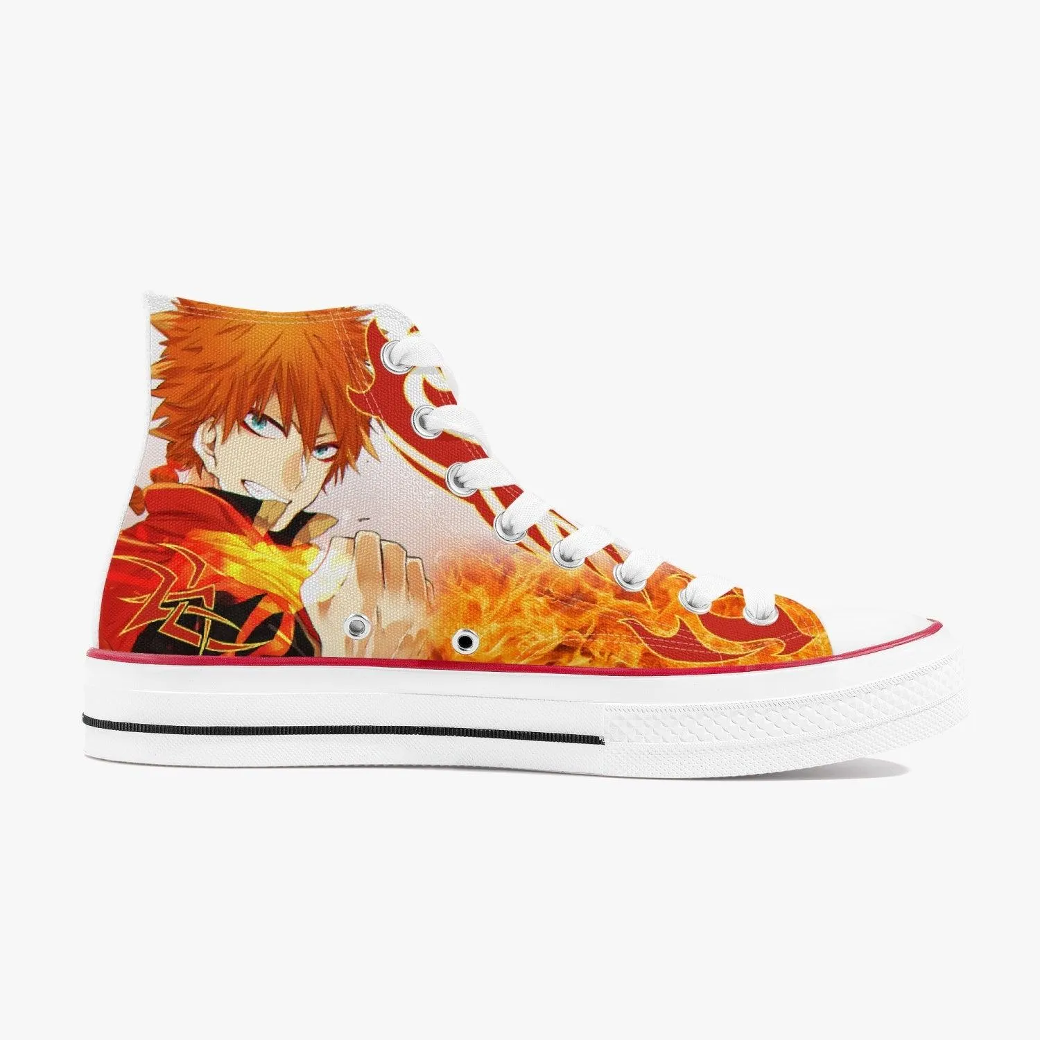 Black Clover Leopold Vermillion A-Star High White Anime Shoes