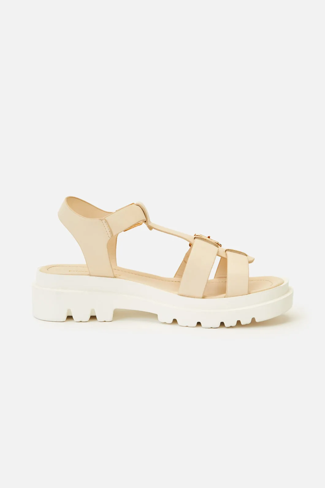 Cream Open Toe Sandals