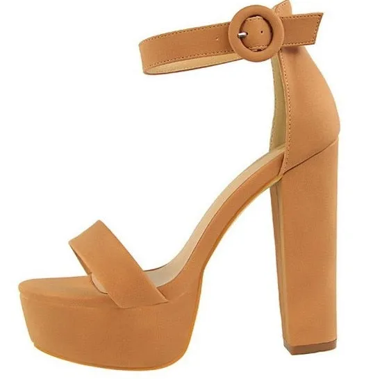 Elegant Open Toe High Heel Platform Sandals for Parties