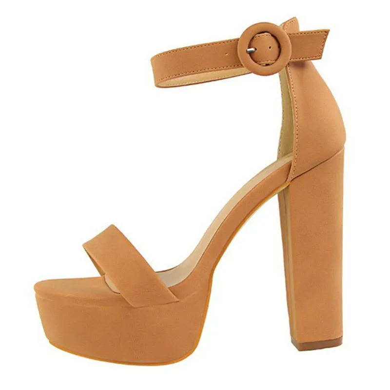 Elegant Open Toe High Heel Platform Sandals for Parties