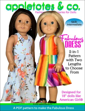 Fabulous Dress Sewing Pattern for 18 Inch Dolls