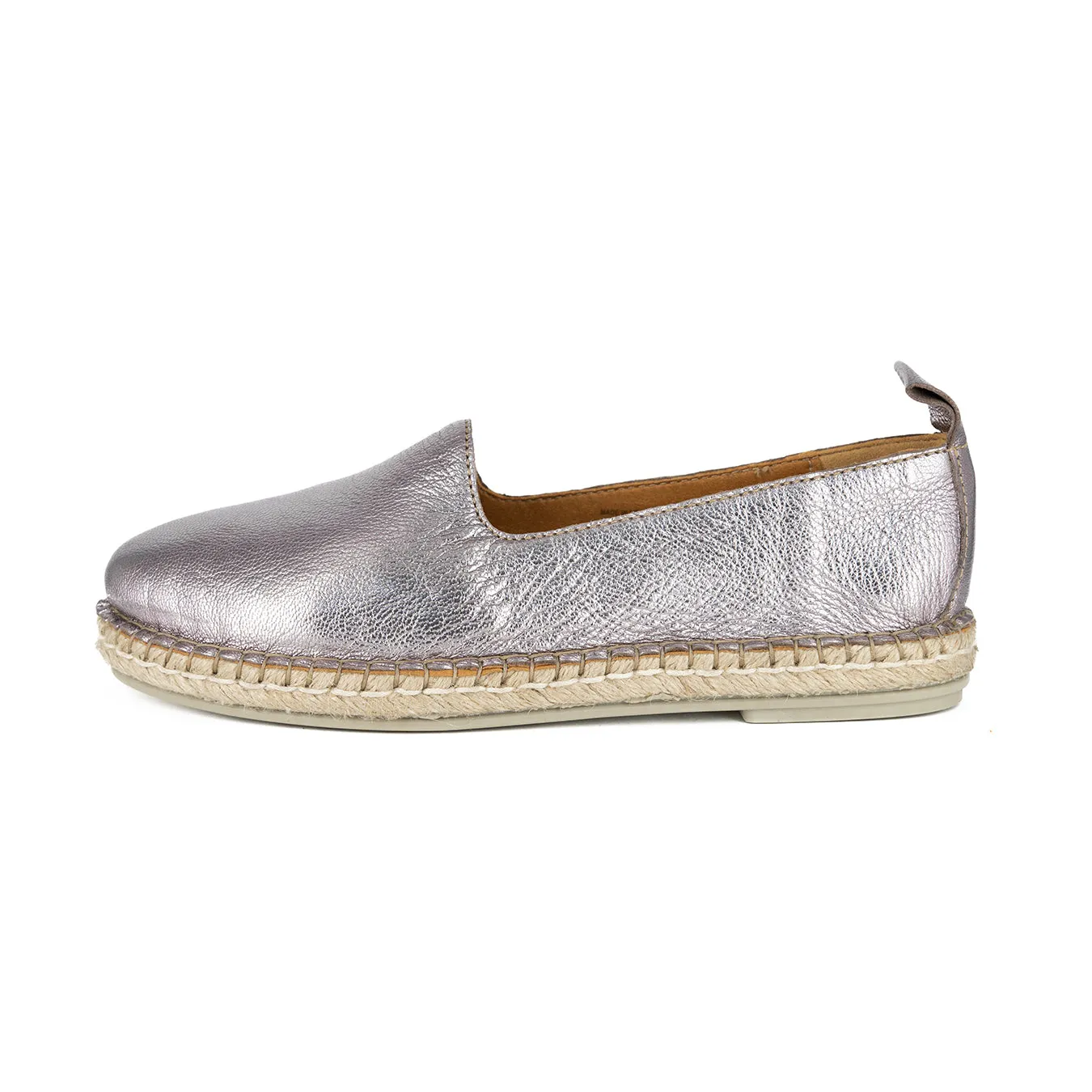 Indzima : Ladies Leather Espadrille Shoe in Blush Galaxy