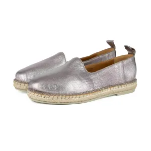 Indzima : Ladies Leather Espadrille Shoe in Blush Galaxy