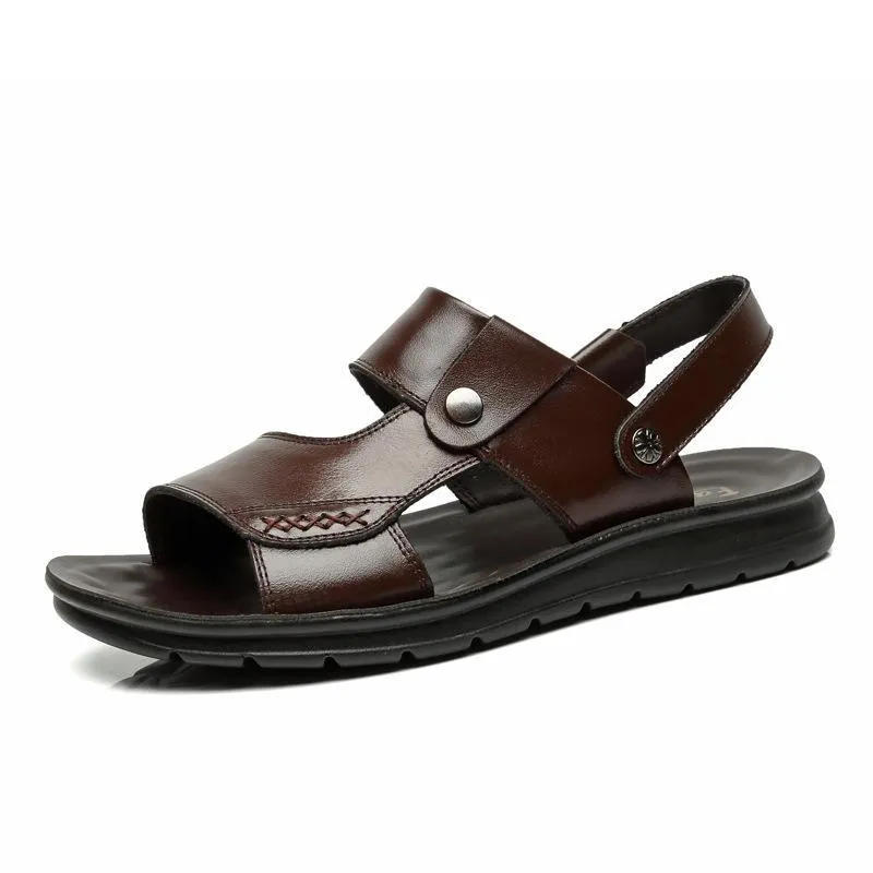 Men soft comfortable open toe flat sandals