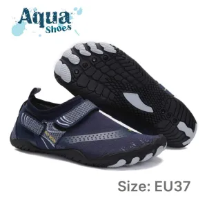 Men Women Water Shoes Barefoot Quick Dry Aqua Shoes - Blue Size EU37 = US4