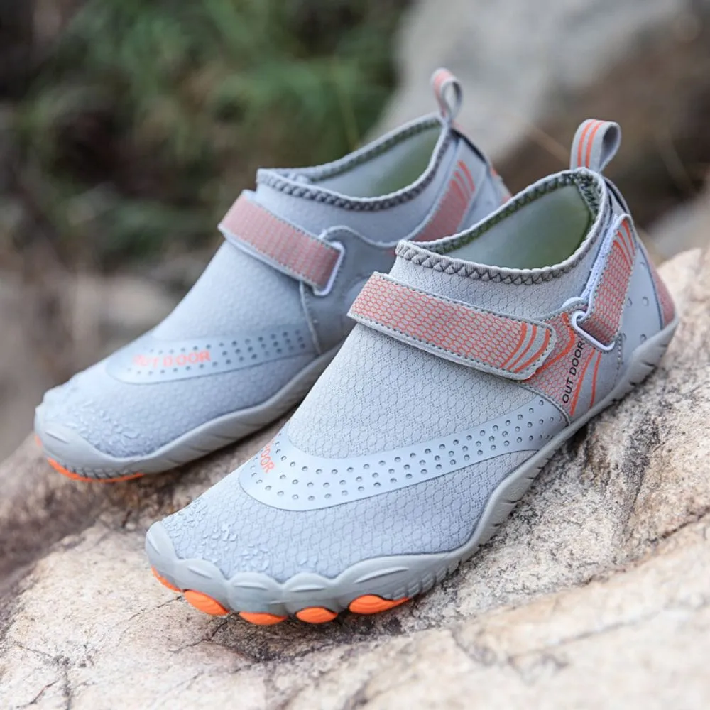 Men Women Water Shoes Barefoot Quick Dry Aqua Shoes - Grey Size EU36=US3.5