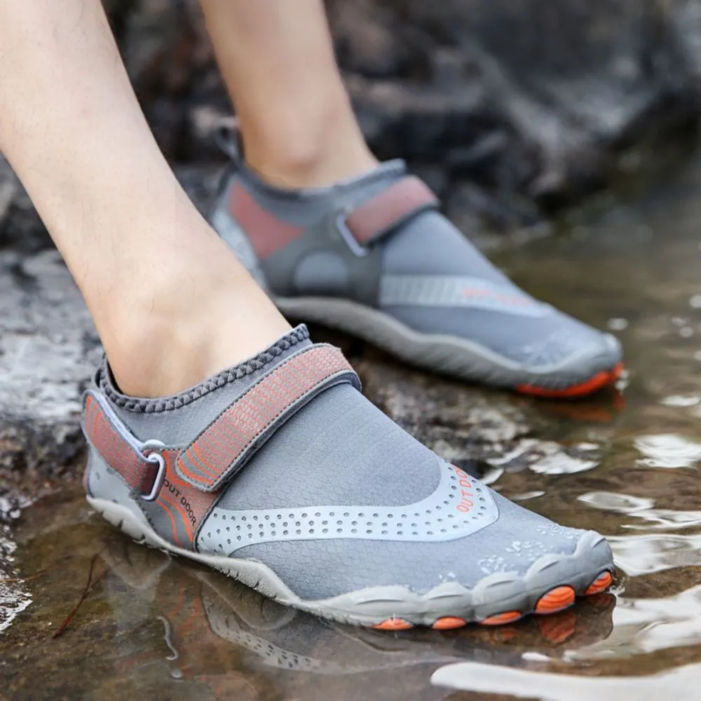 Men Women Water Shoes Barefoot Quick Dry Aqua Shoes - Grey Size EU36=US3.5