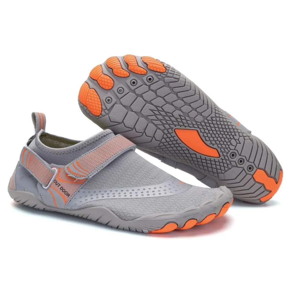 Men Women Water Shoes Barefoot Quick Dry Aqua Shoes - Grey Size EU36=US3.5