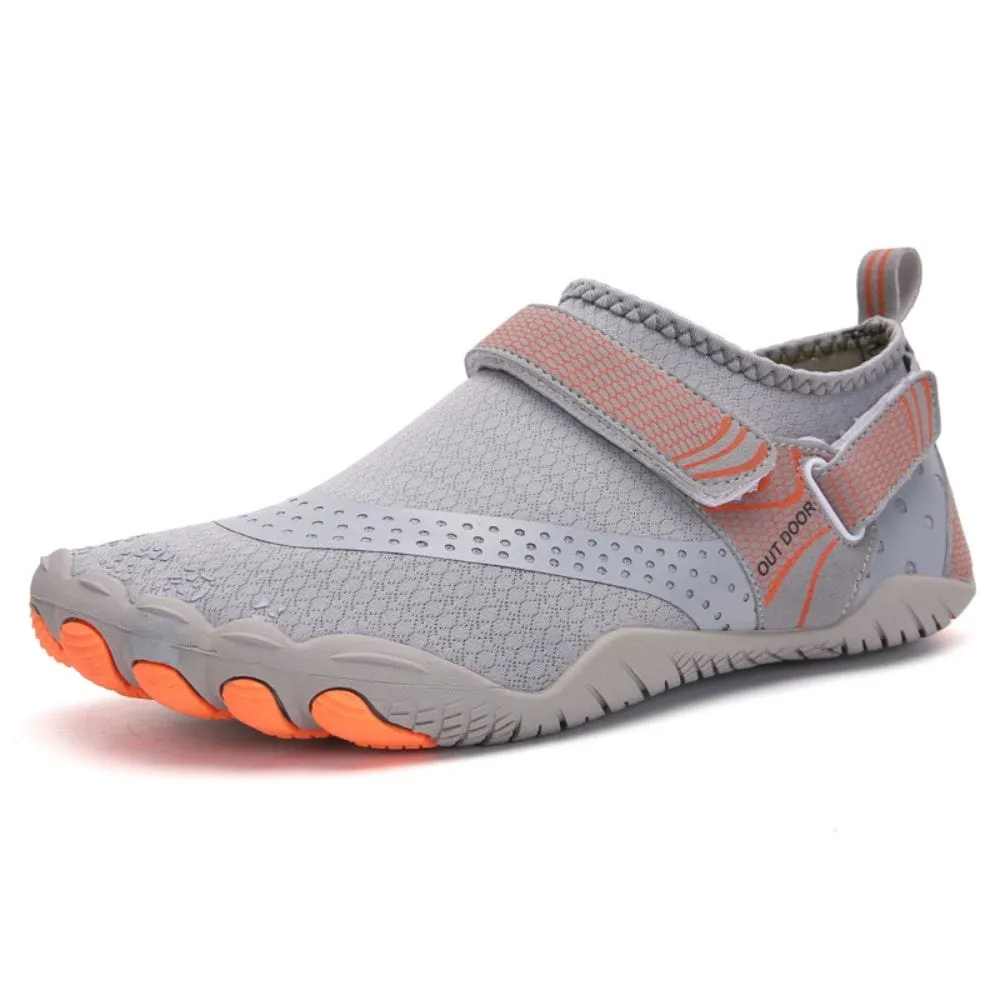 Men Women Water Shoes Barefoot Quick Dry Aqua Shoes - Grey Size EU36=US3.5