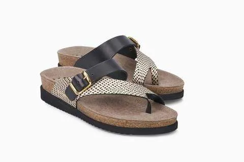 Mephisto Women's Helen Mix Sandals- Black Gold Cuba