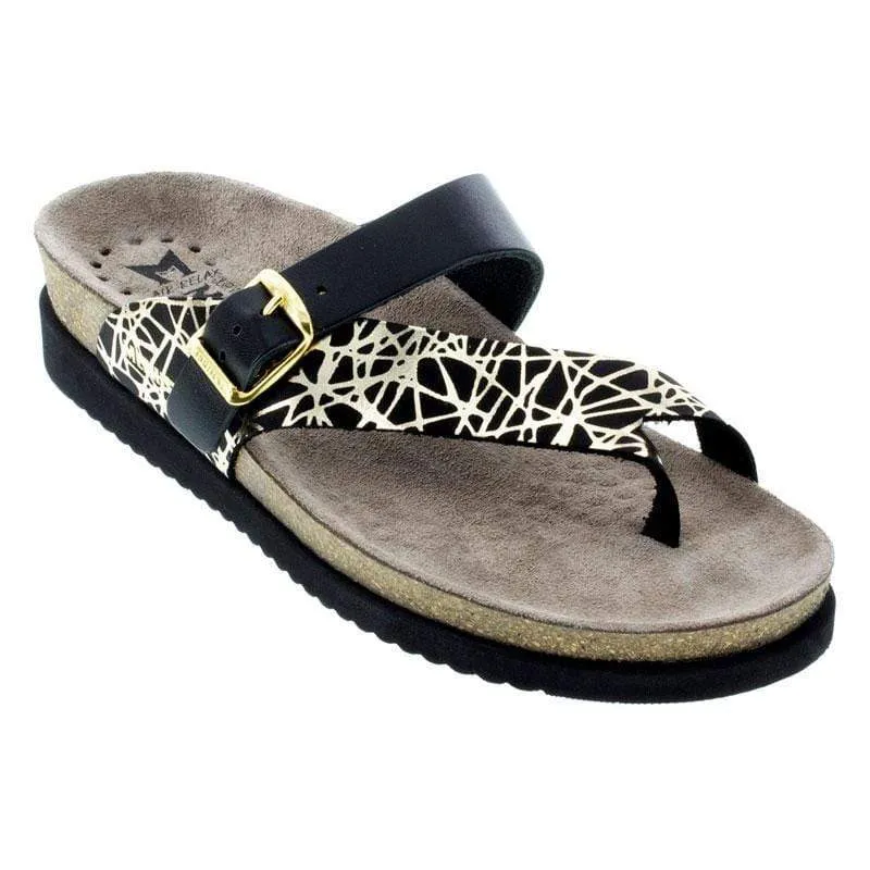 Mephisto Women's Helen Mix Sandals- Black Gold Graphic