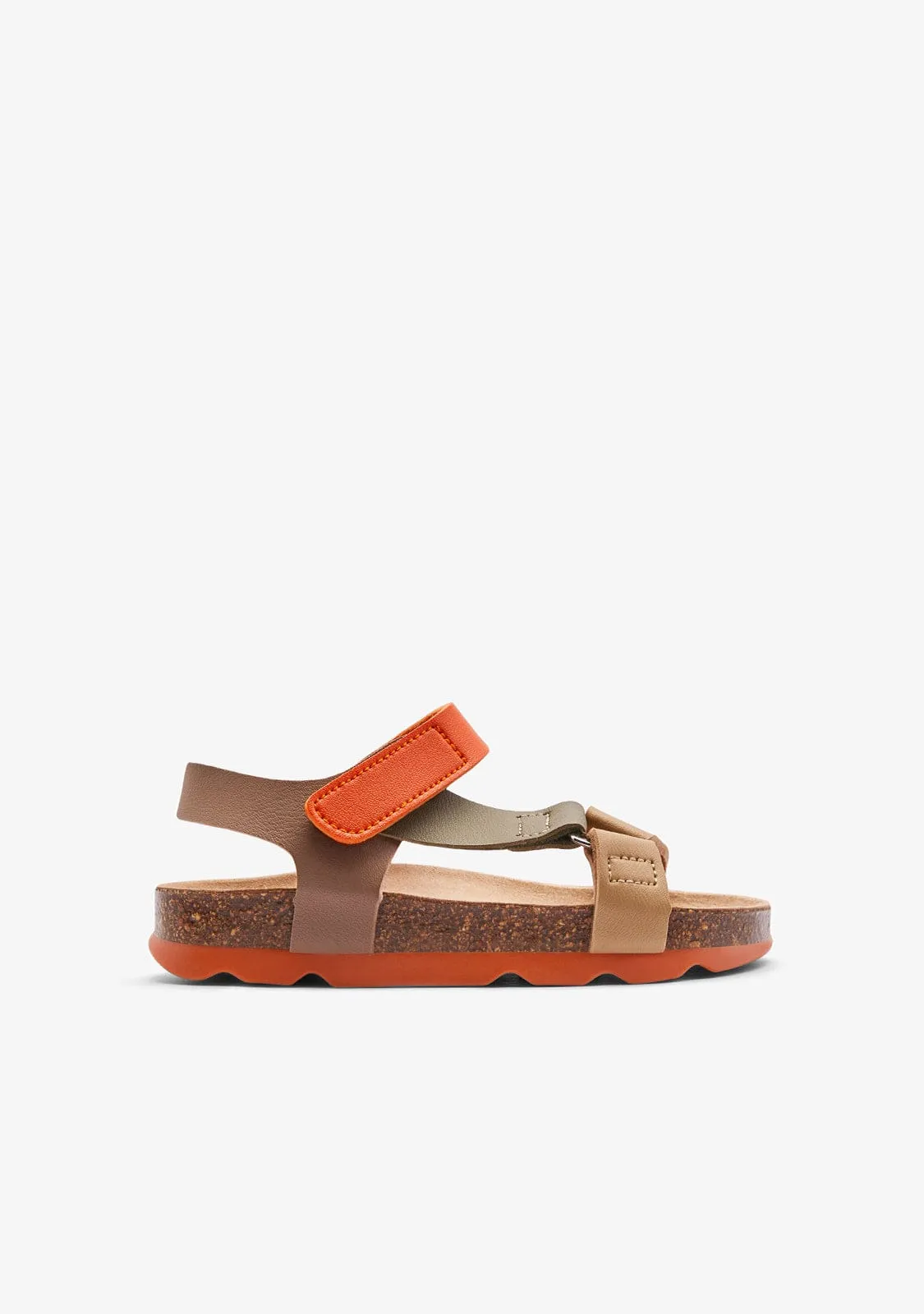 Multi Beige Strips Bio Sandals