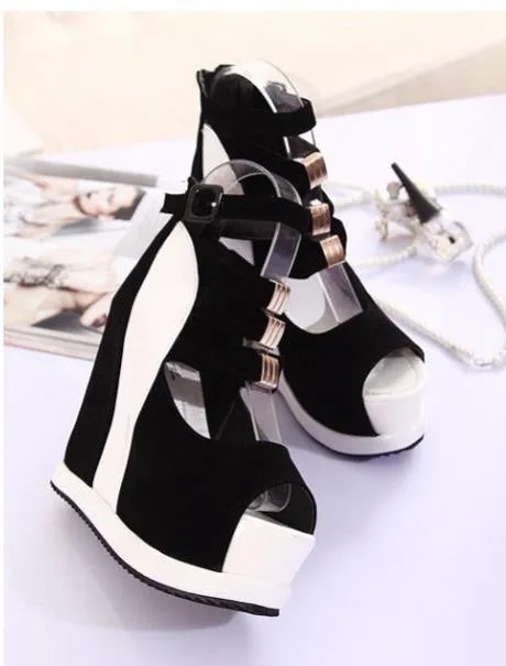 Platform Peep Toe Wedges