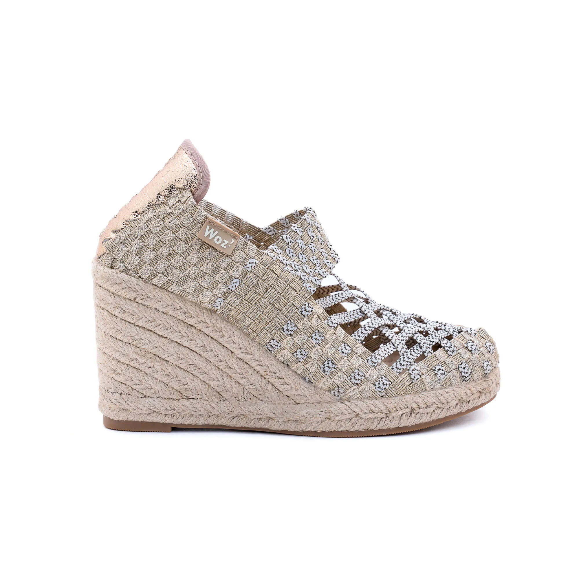 Positano Gold & White Espadrilles