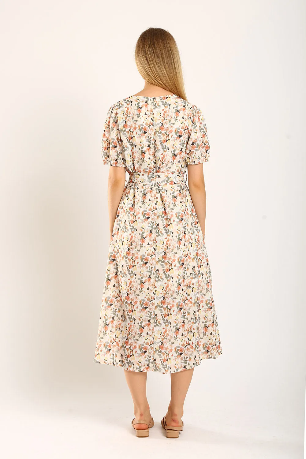 Quintessa Maxi Dress in Apricot Floral