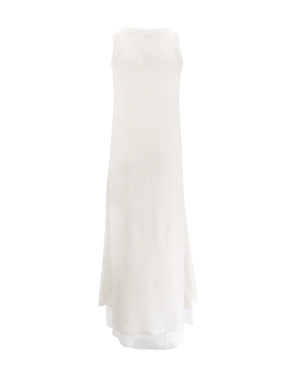 Sleeveless Maxi Dress with Underlay