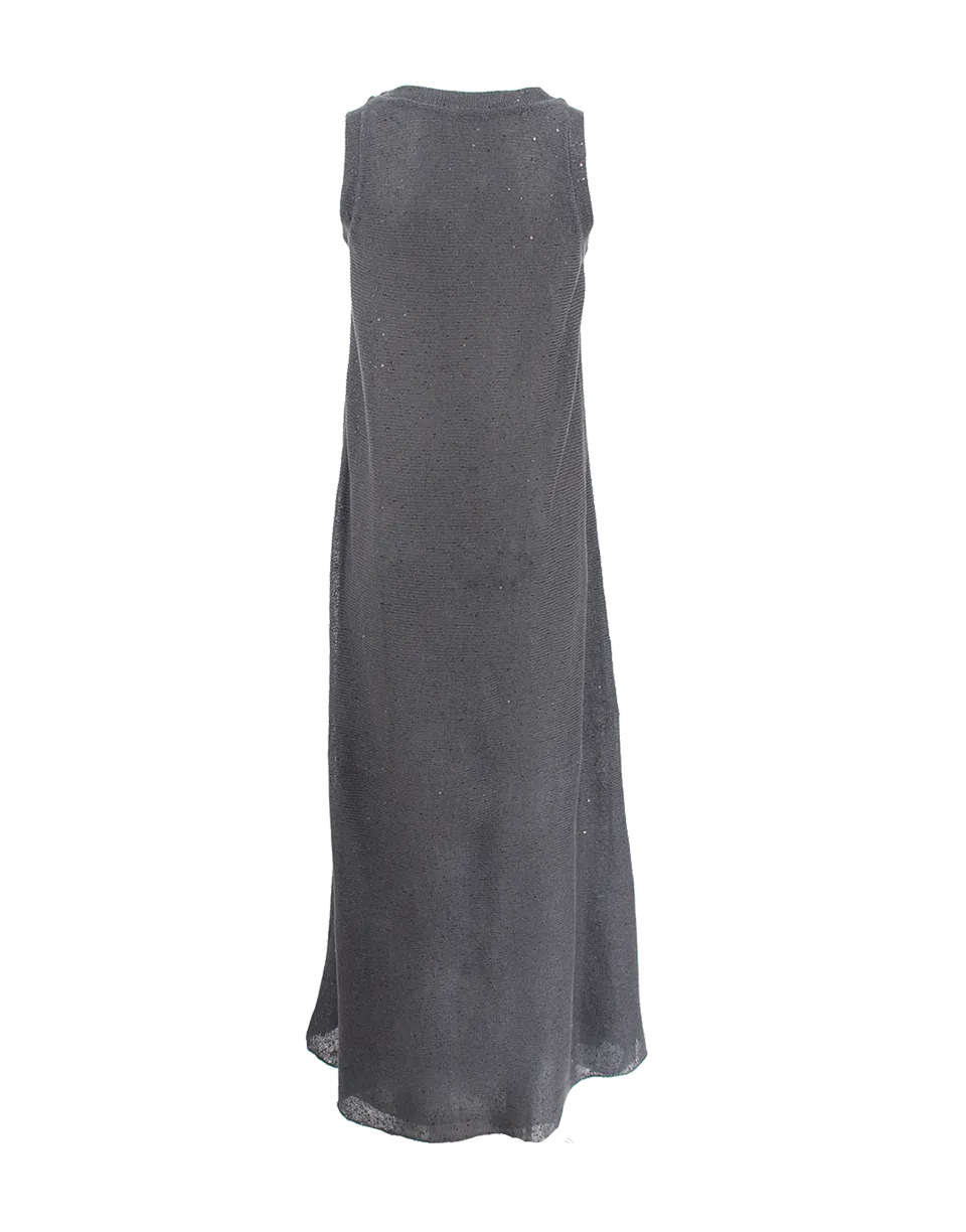 Sleeveless Maxi Dress with Underlay