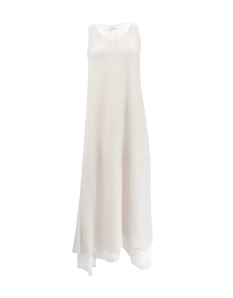 Sleeveless Maxi Dress with Underlay