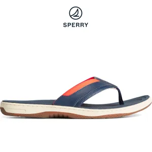 Sperry Men's Havasu Sport Flip Flop Sandals Navy/Orange (STS24078)