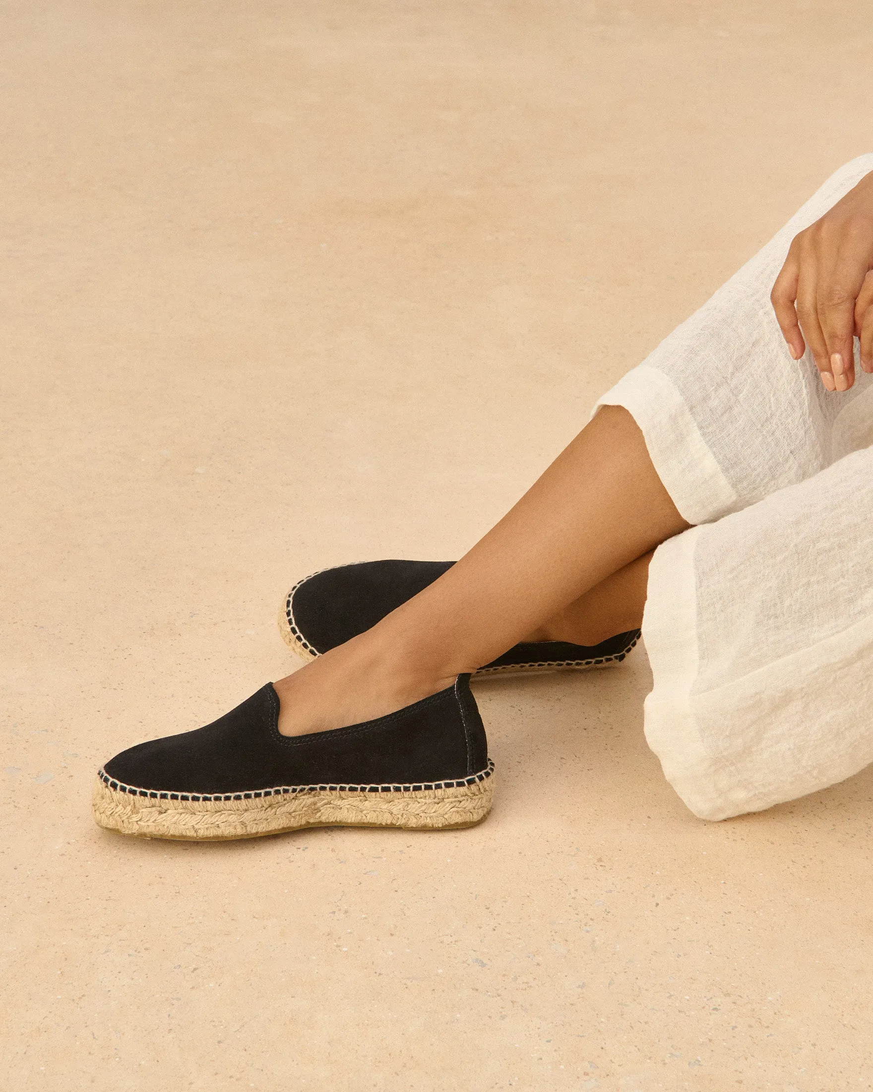 Suede Double Sole Espadrilles - K10D0 - Hamptons Black