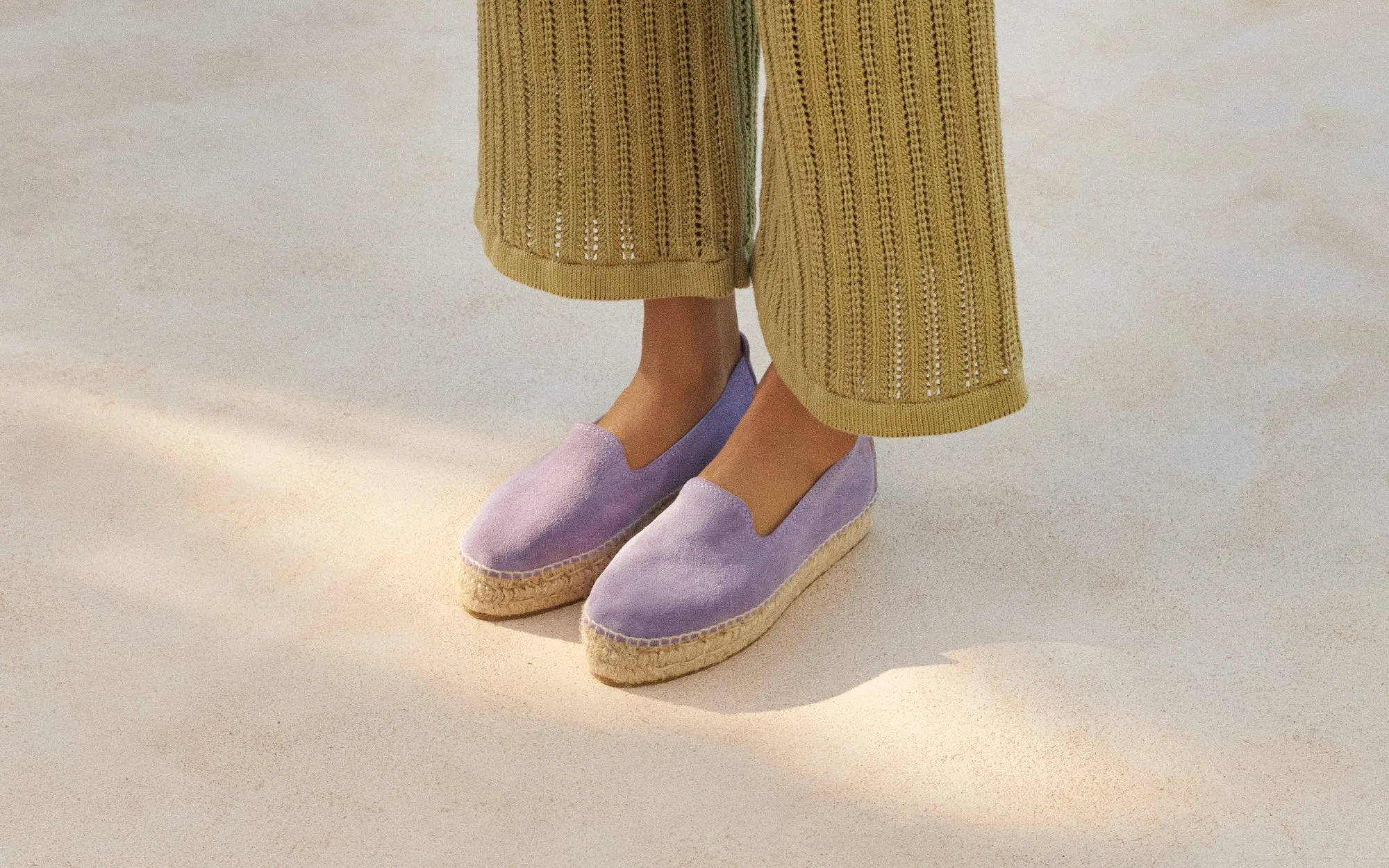 Suede Double Sole Espadrilles - R63D0 - Hamptons Wisteria Lilac