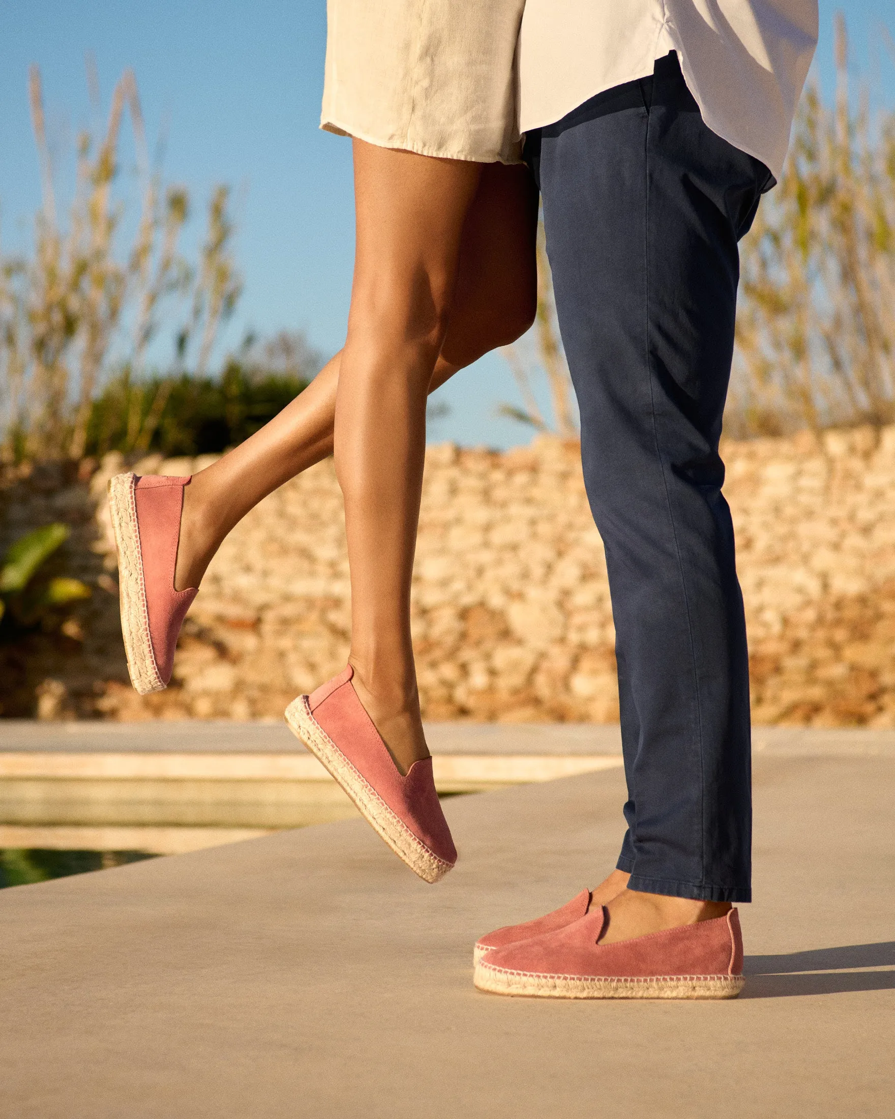 Suede Double Sole Espadrilles - R70D0 - Hamptons Terracotta