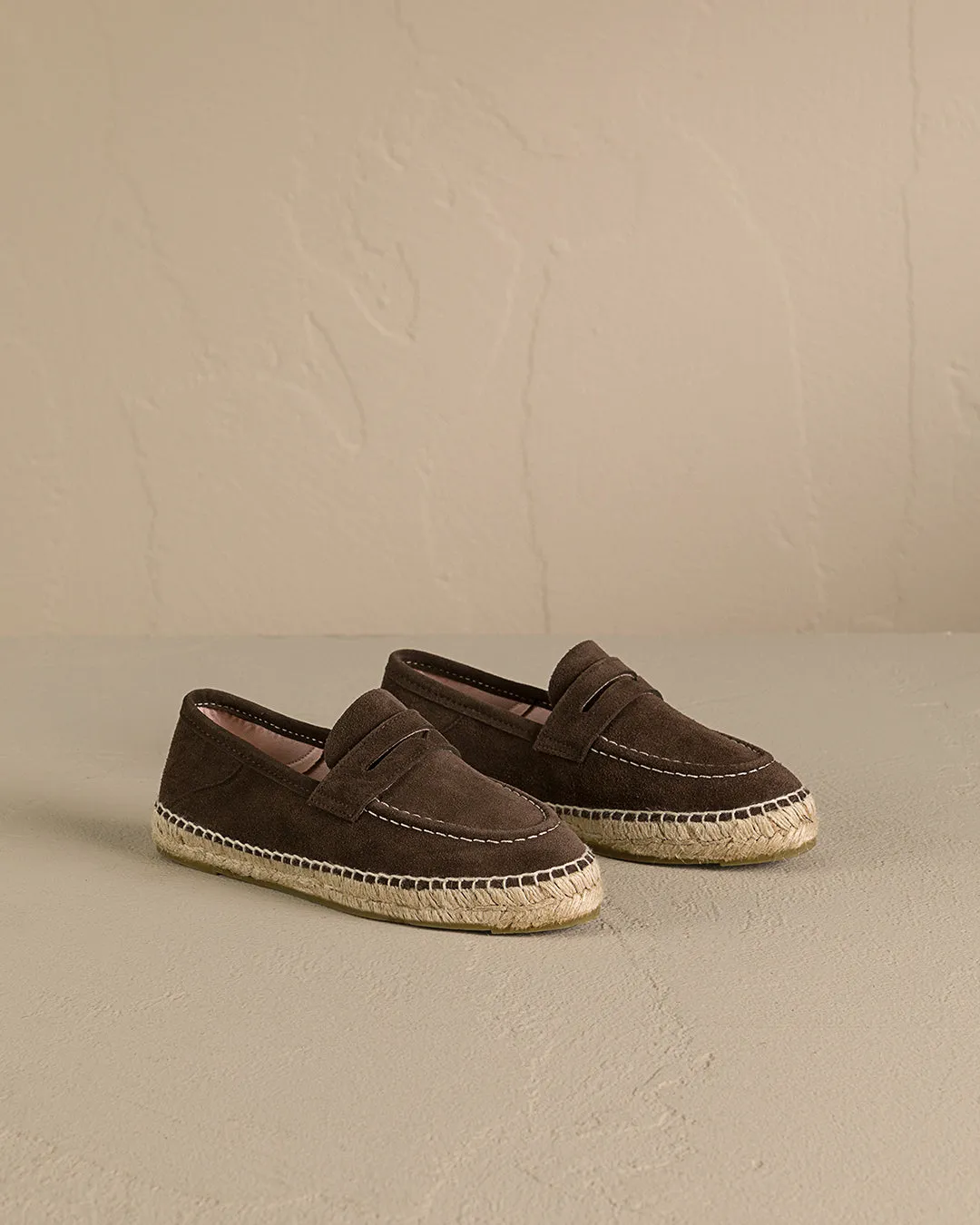 Suede Loafers Espadrilles - R57LW - Hamptons Cocoa