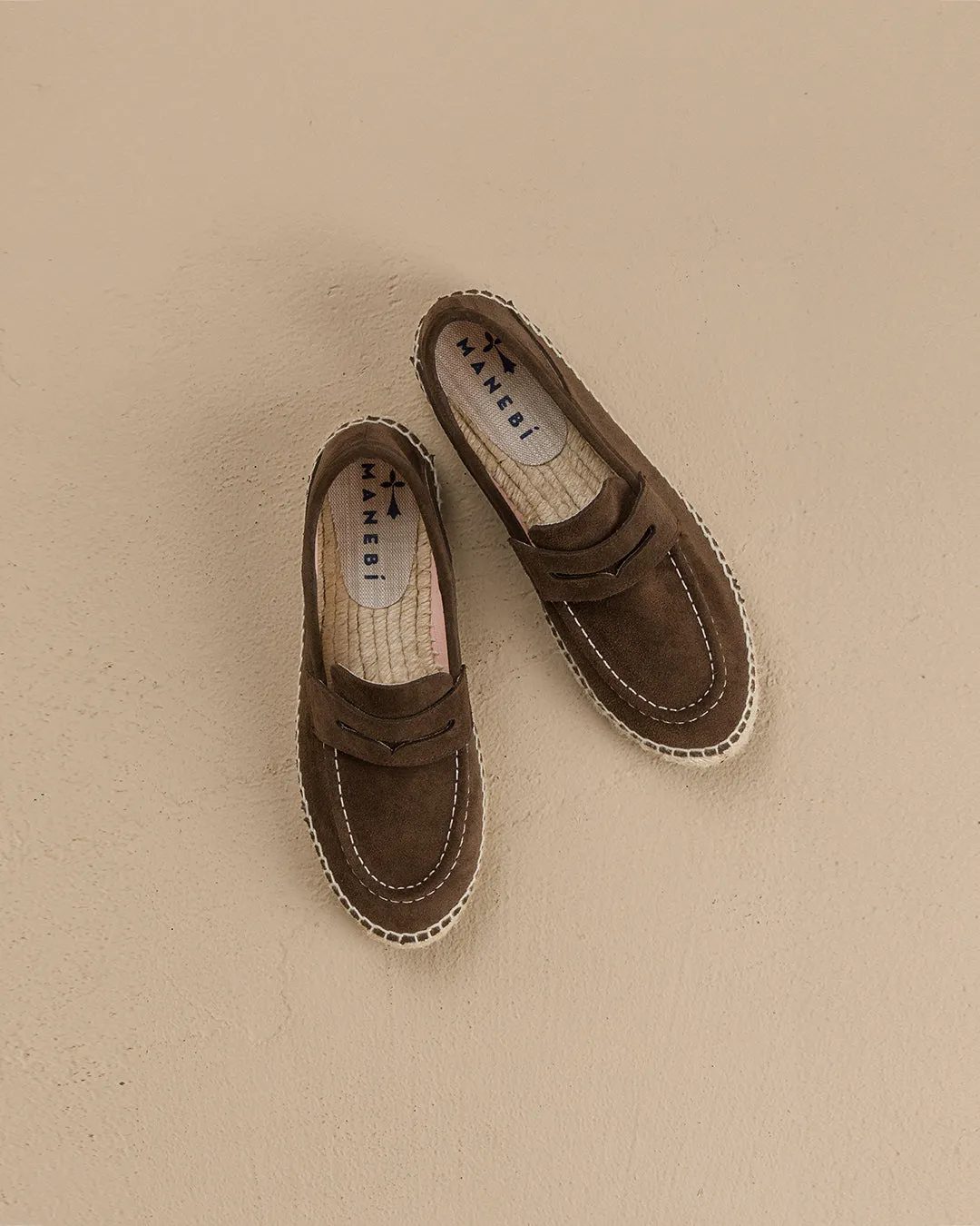 Suede Loafers Espadrilles - R57LW - Hamptons Cocoa