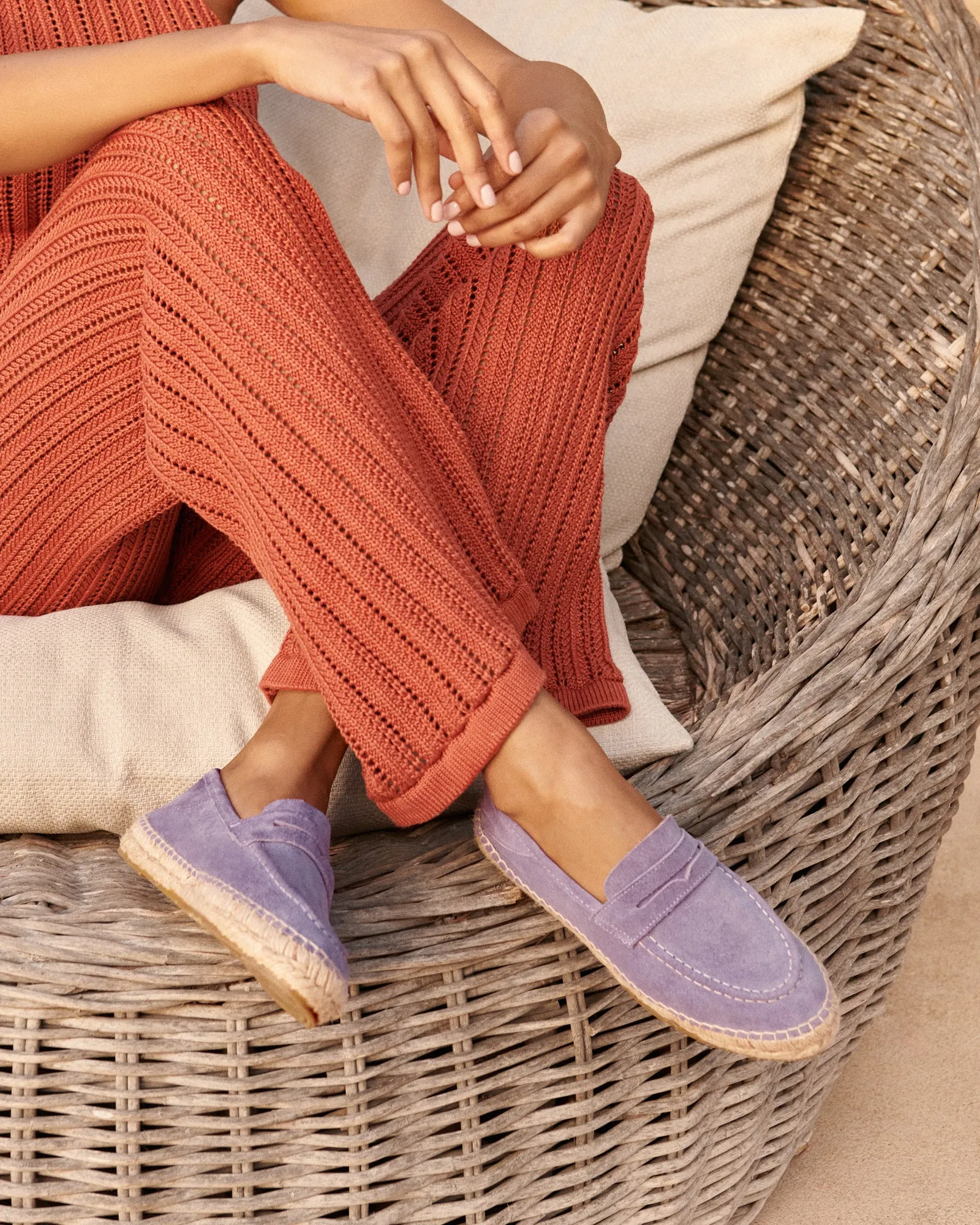 Suede Loafers Espadrilles - R63LW - Hamptons Wisteria Lilac