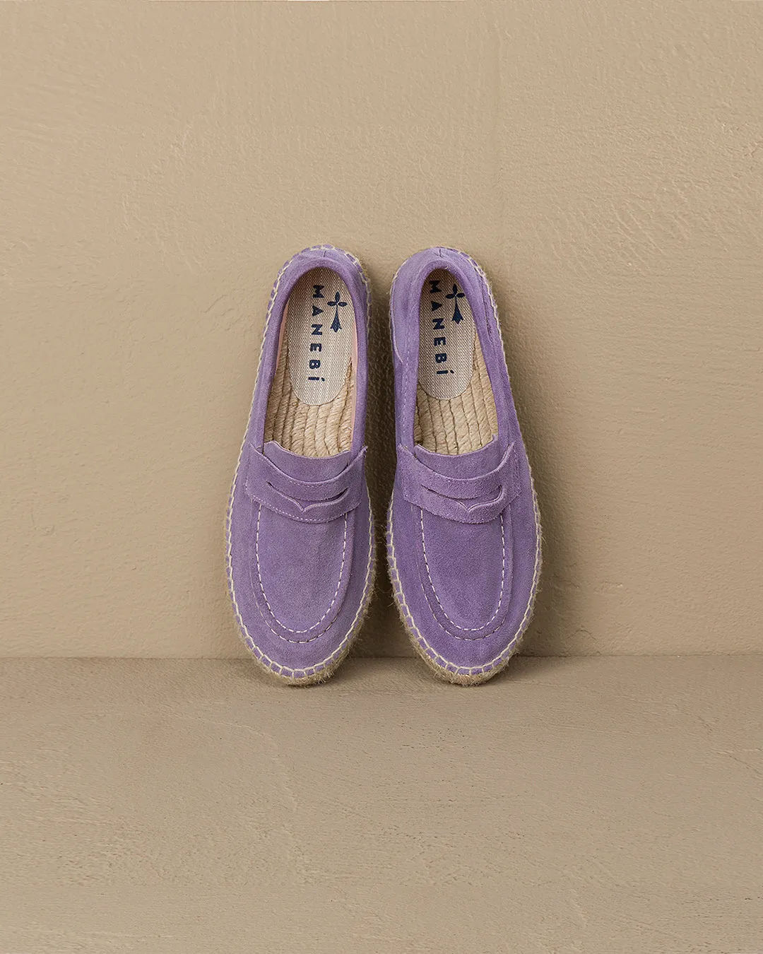 Suede Loafers Espadrilles - R63LW - Hamptons Wisteria Lilac