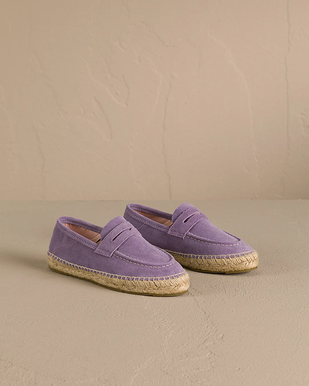 Suede Loafers Espadrilles - R63LW - Hamptons Wisteria Lilac