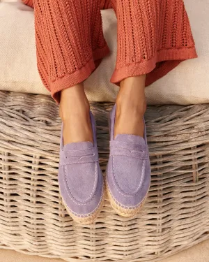 Suede Loafers Espadrilles - R63LW - Hamptons Wisteria Lilac