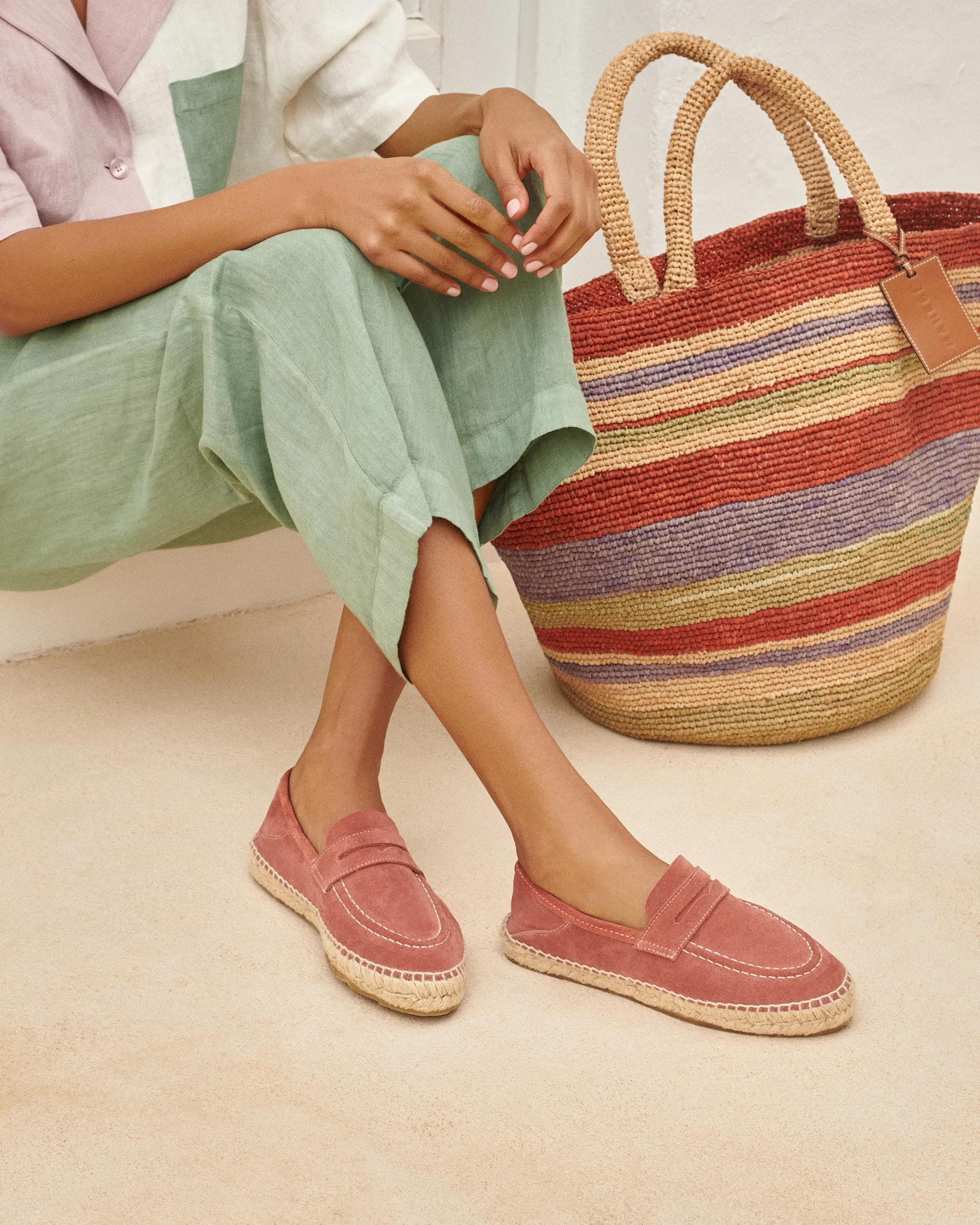 Suede Loafers Espadrilles - R70LW - Hamptons Terracotta