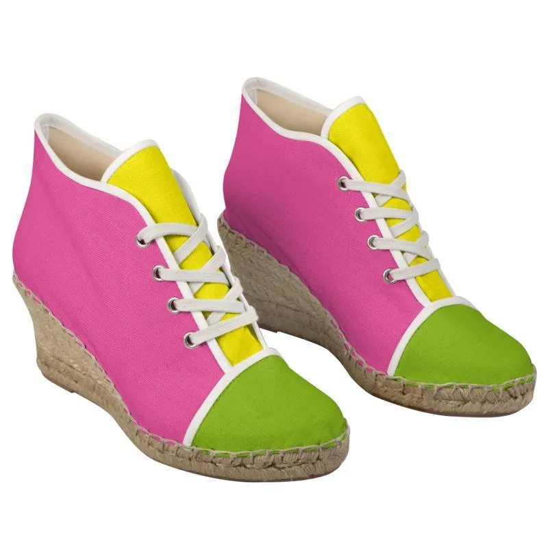 Suki Color Block Wedge Espadrilles