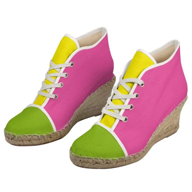 Suki Color Block Wedge Espadrilles